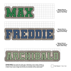 Personalised Name Sign - Varsity Font