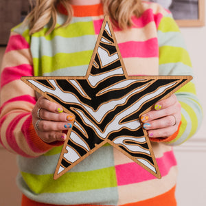 Large Star With Zebra Pattern
