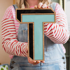 3D Effect Wooden Wall Letters