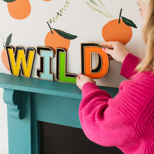 3D Effect Wooden Wall Letters