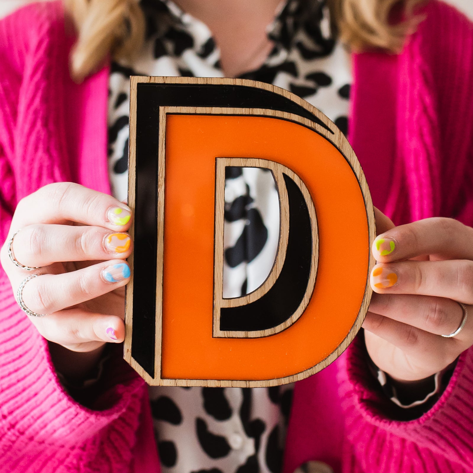 3D Effect Wooden Wall Letters