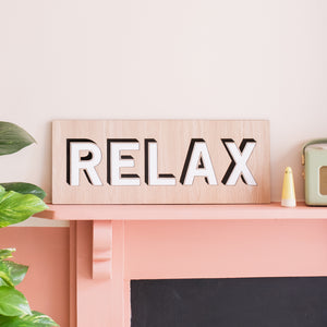 Bespoke Word Sign With 3D Effect Lettering