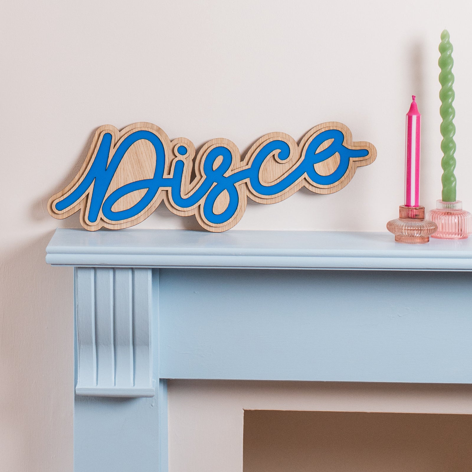 Large Layered Word Sign - Curly Font