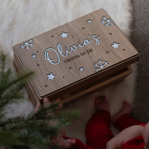 Personalised Christmas Eve Box With Snowflakes