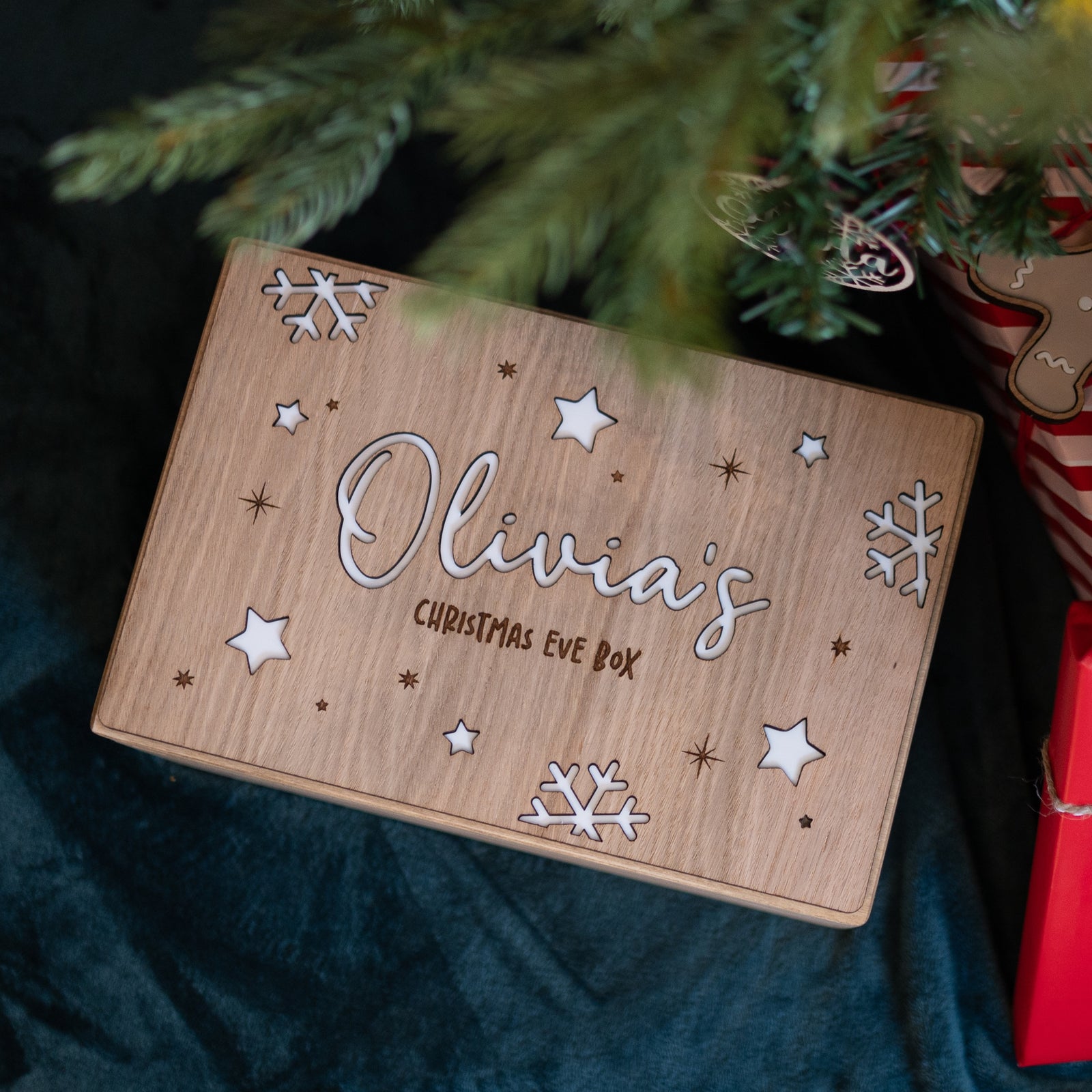Personalised Christmas Eve Box With Snowflakes