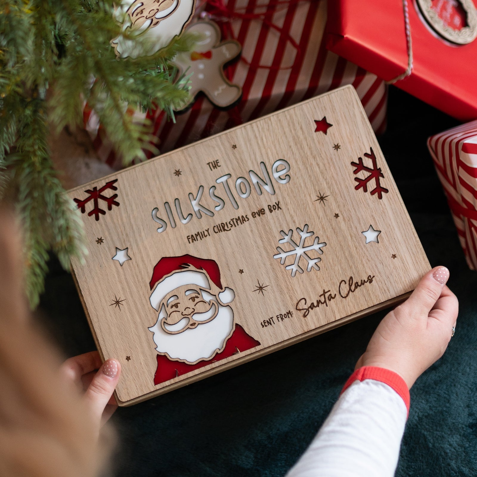 Personalised Family Christmas Eve Box With Santa