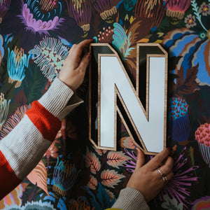 3D Effect Wooden Wall Letters