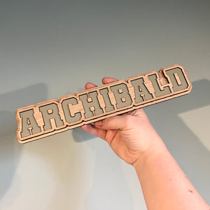 Personalised Name Sign - Varsity Font