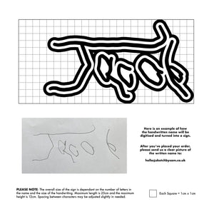 Personalised Handwritten Name Sign