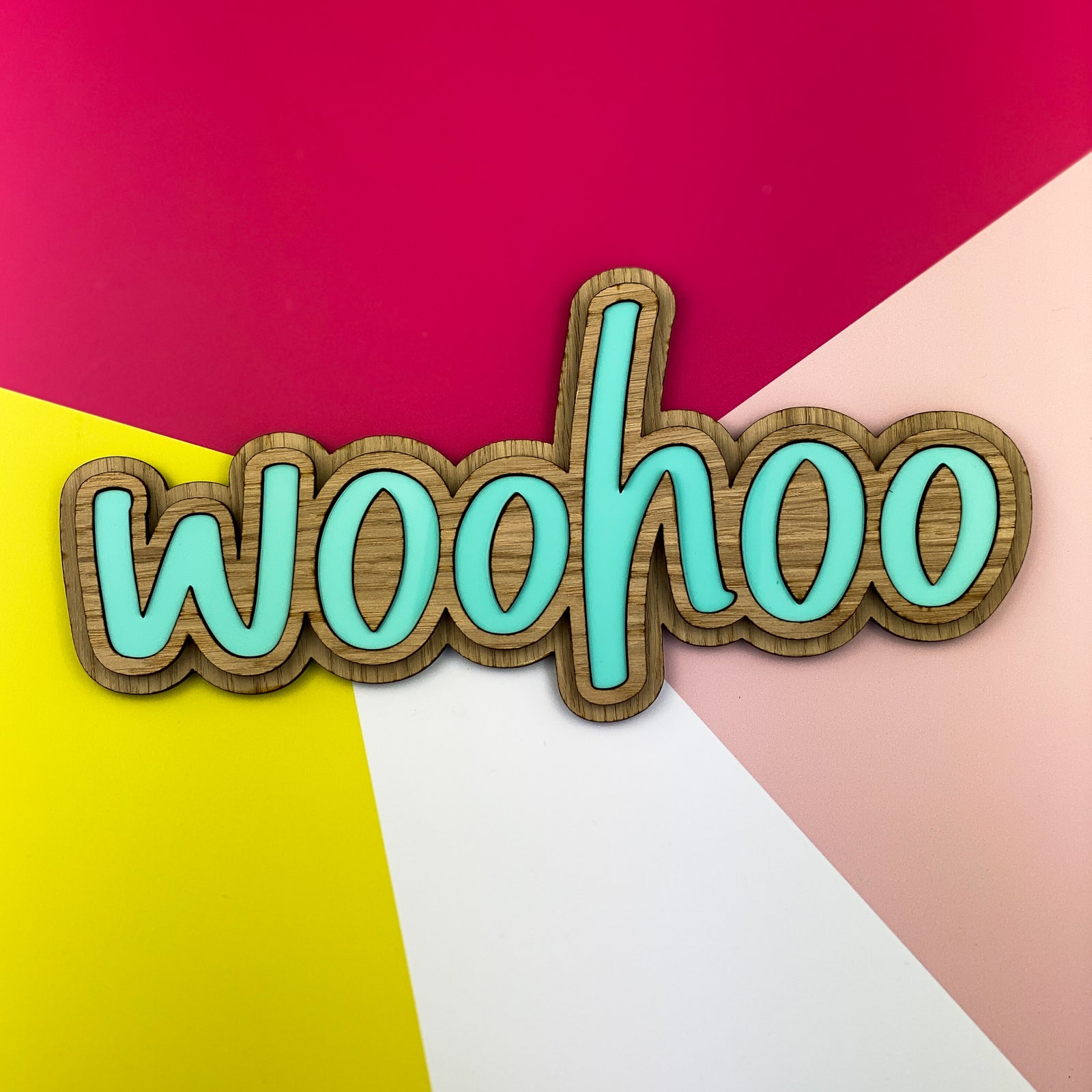 Small Layered Sign with Personalised Word - Fun Font