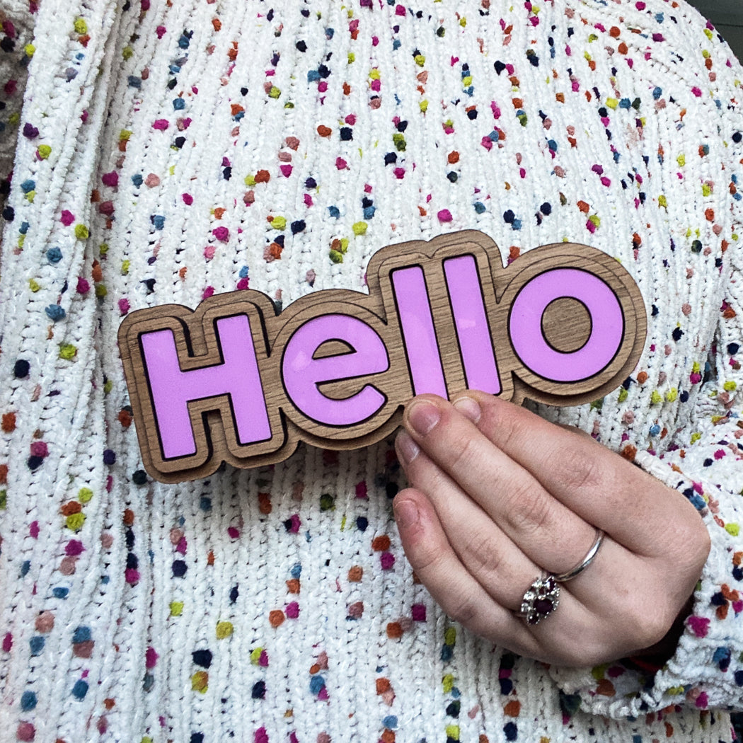 Layered Sign with Personalised Word - Bold Font