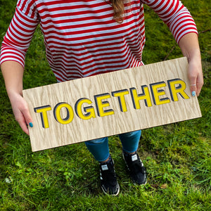 Bespoke Word Sign With 3D Effect Lettering