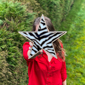 Large Star With Zebra Pattern
