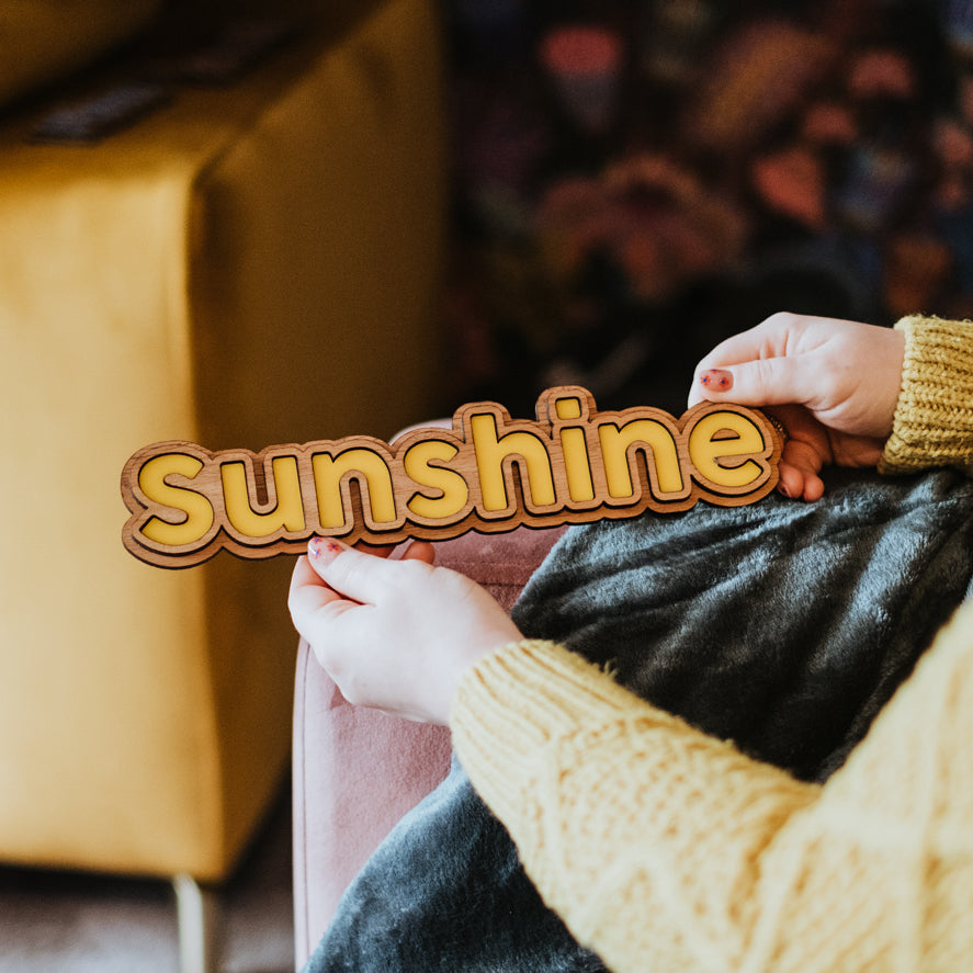 Layered Sign with Personalised Word - Bold Font