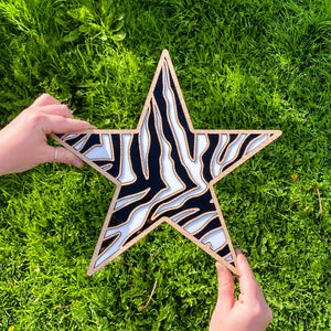 Large Star With Zebra Pattern