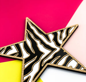 Large Star With Zebra Pattern