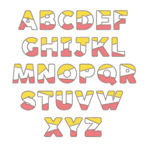 Multicoloured Alphabet Letter Sign